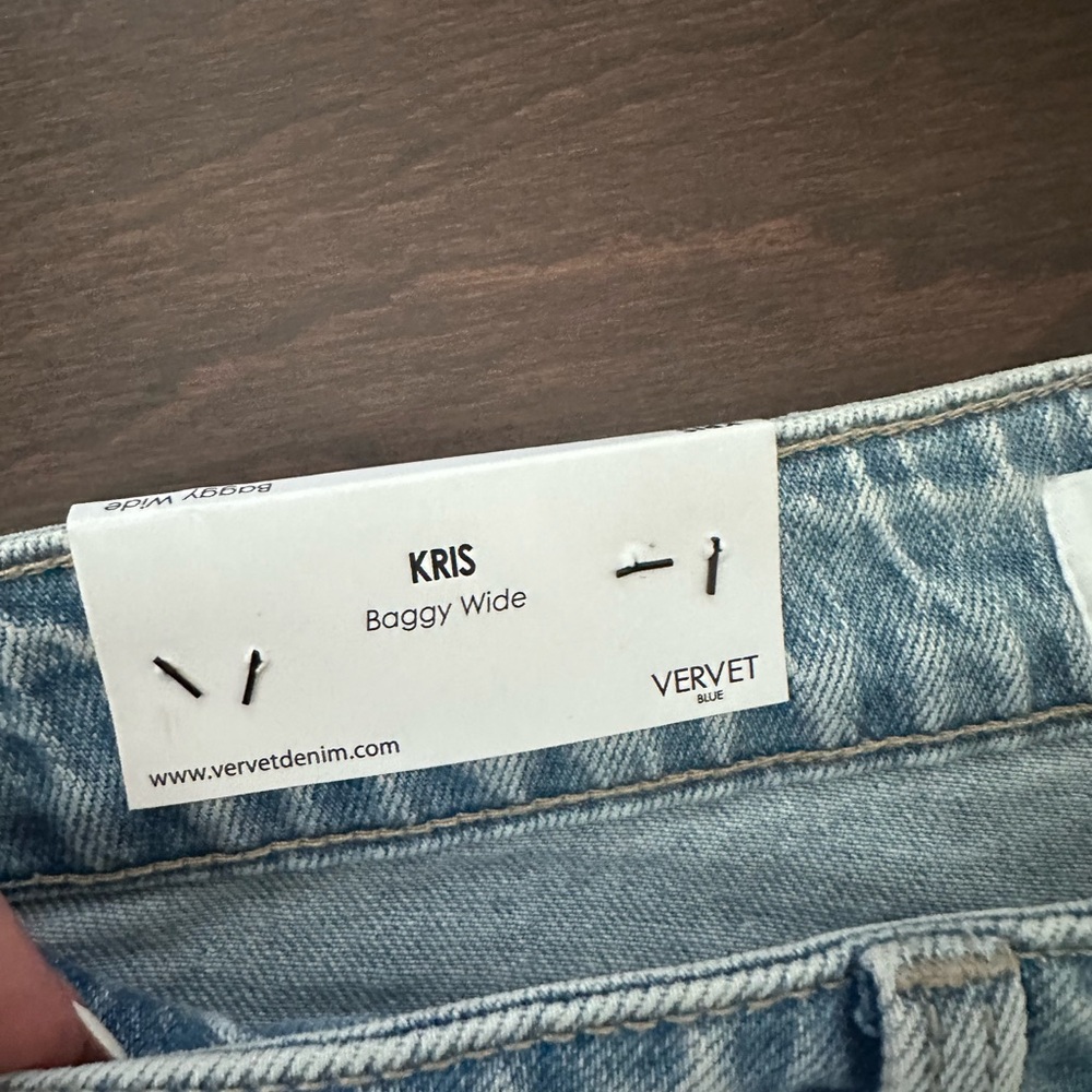 NWT light wash Vervet Kris Baggy‎ Wide Jeans nwt - Picture 4 of 7
